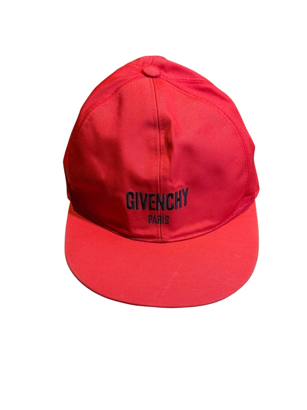 Givenchy Red Embroidered Logo Baseball Cap